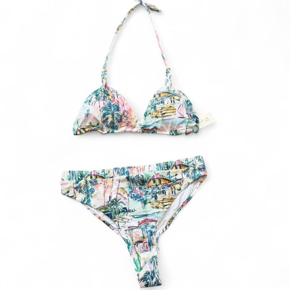 Phax Multicolored‎ Island Print Bikini, Women's Size XL
